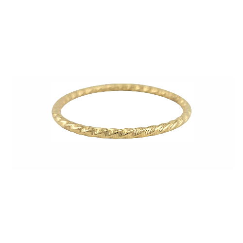 Bracelet bangle doré torsadé “Twista” en acier inoxydable – diamètre intérieur 63mm