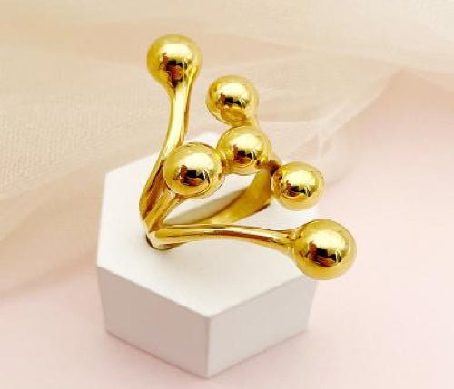 Bulle d’Or – Bague au Design Moderne - Alberto Bijoux