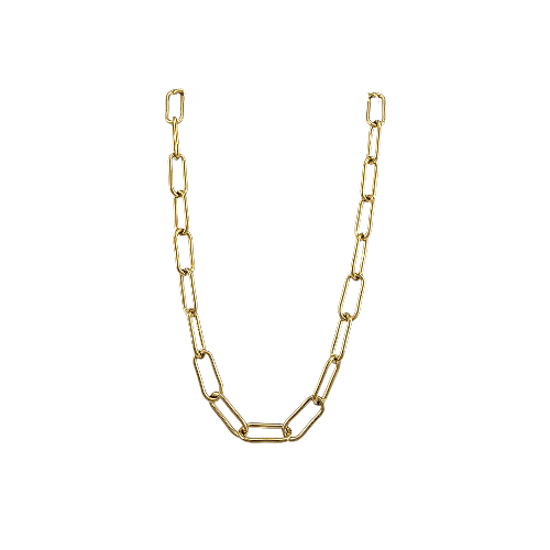 Chaîne Bolda – Maillons Rectangulaires Dorés - Alberto Bijoux