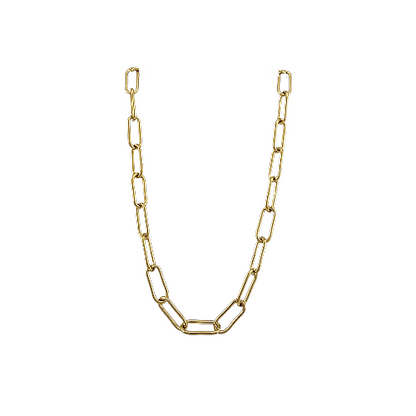 Chaîne Bolda – Maillons Rectangulaires Dorés - Alberto Bijoux