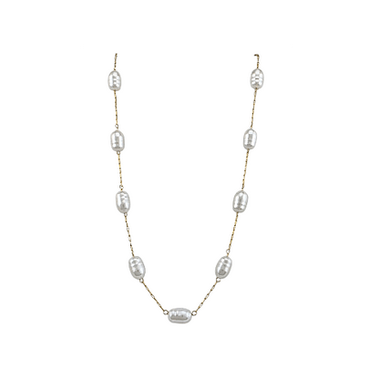 Chaîne Perle Luxe – Collier à Perles Ovales - Alberto Bijoux