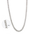 Collier chaîne gourmette en argent 3mm avec maillons serrés et finition brillante, détail agrandi des maillons sur fond blanc