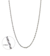 Collier chaîne maille blé en argent sterling 1.75mm avec tissage complexe et finition brillante, détail agrandi de la texture sur fond blanc