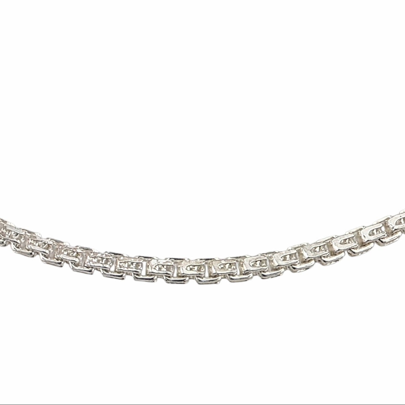 Bracelet chaîne bismark argent sterling 925 1.7mm 7.5 pouces fermoir lobster