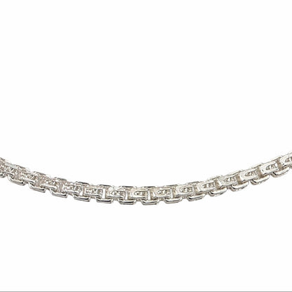 Bracelet chaîne bismark argent sterling 925 1.7mm 7.5 pouces fermoir lobster