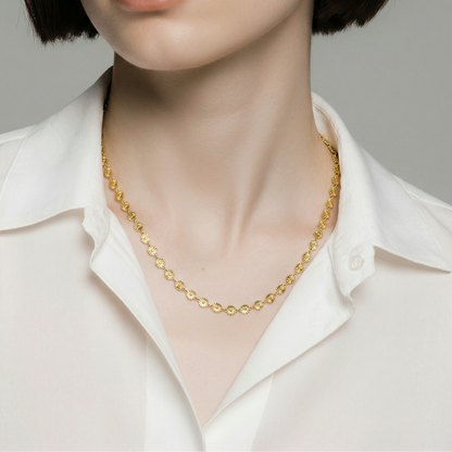 Chaîne Fiora – Motifs Floraux Dorés - Alberto Bijoux