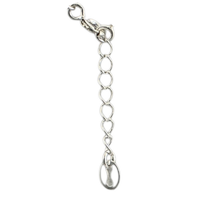 Collier cristal naturel pendentif pointe chaîne argent 925 extension 2 pouces