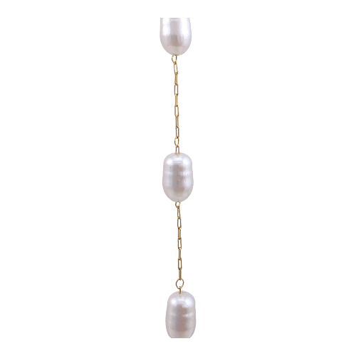 Chaîne Perle Luxe – Collier à Perles Ovalesen acier inoxydable  - Alberto Bijoux
