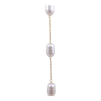 Chaîne Perle Luxe – Collier à Perles Ovalesen acier inoxydable  - Alberto Bijoux