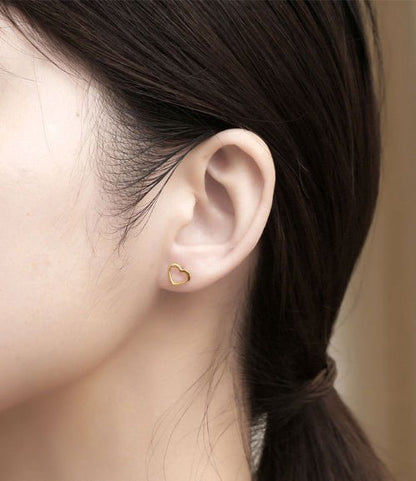 Clou d’Oreille "Cœurina" – Mini Love en Doré - Alberto Bijoux