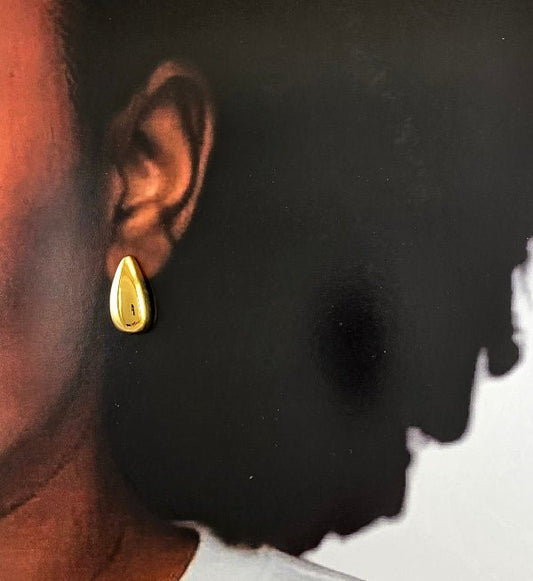 Clous ovales dorés 12mm - Alberto Bijoux