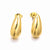 Clous d’oreilles dorés ovales 12mm, style minimaliste et discret – Alberto Bijoux