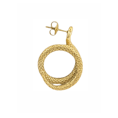 Cobra Twist – Boucles Serpent en Acier Doré - Alberto Bijoux