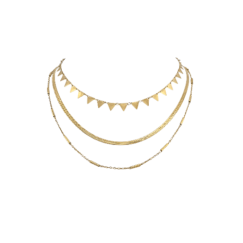 Collier “Golden Layers” – Trio Doré Chic & Tranchant - Alberto Bijoux