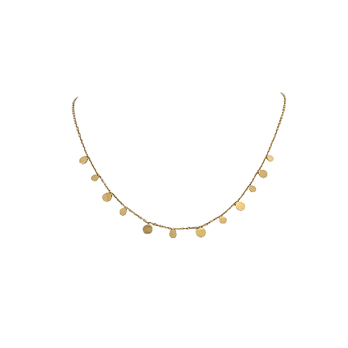 Collier “Mini Dots” – Chaîne Dorée à Pampilles - Alberto Bijoux