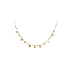 Collier doré “Mini Dots” avec pampilles mobiles – chaîne fine en acier inoxydable hypoallergénique, 40 cm + 5 cm extension