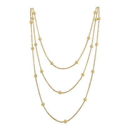 Collier “Perlita” – Multi - Rangs Doré à Billes - Alberto Bijoux