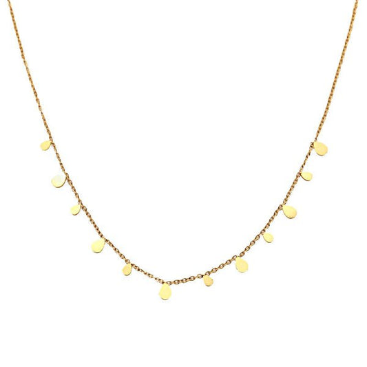Collier “Pluie d'Or” – Chaîne Dorée & Gouttes Pendantes - Alberto Bijoux