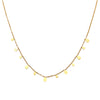 Collier doré avec fines gouttes pendantes, design élégant et lumineux Pluie d'Or – Alberto Bijoux