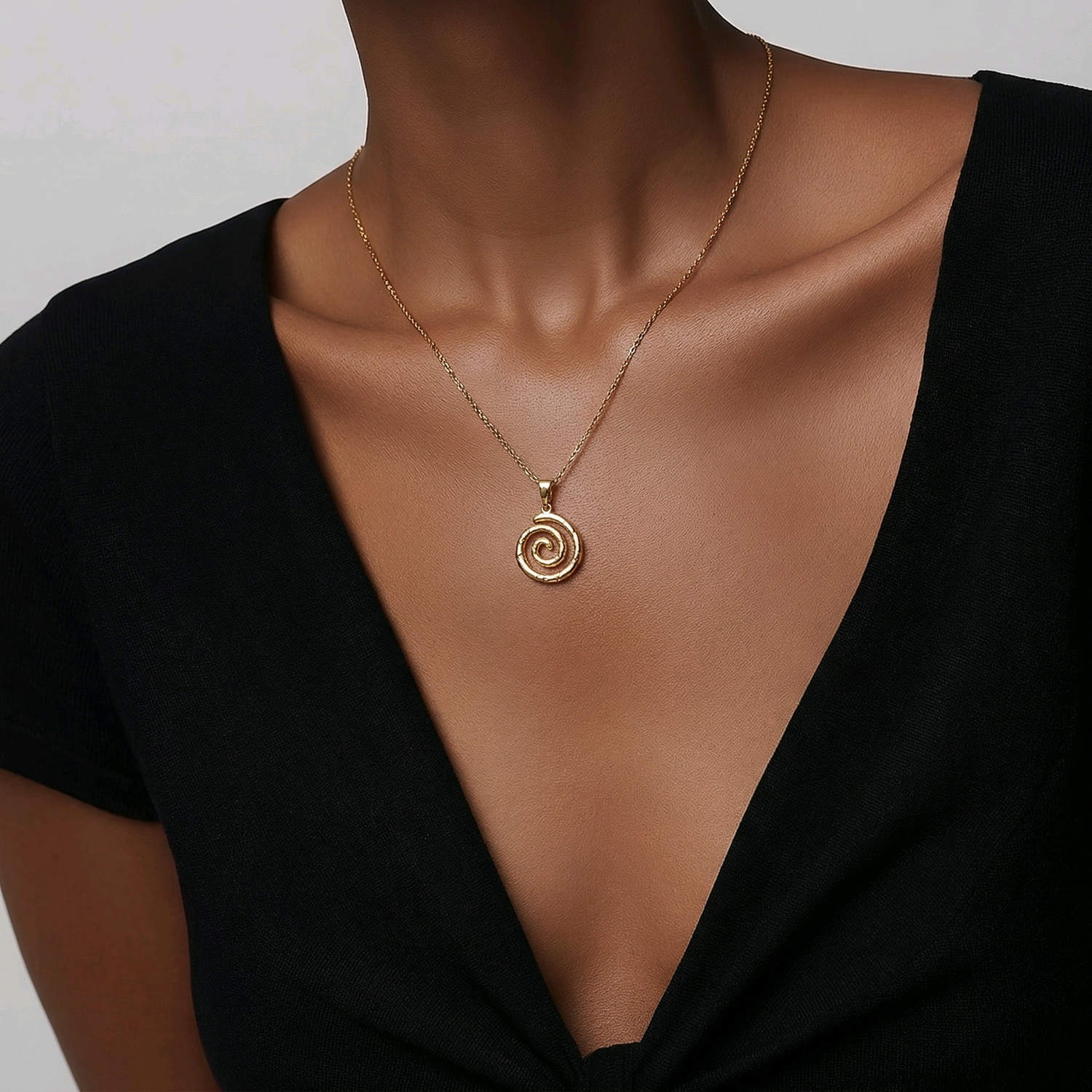 Collier “Spirale Sacrée” – Pendentif Doré Énergie - Alberto Bijoux
