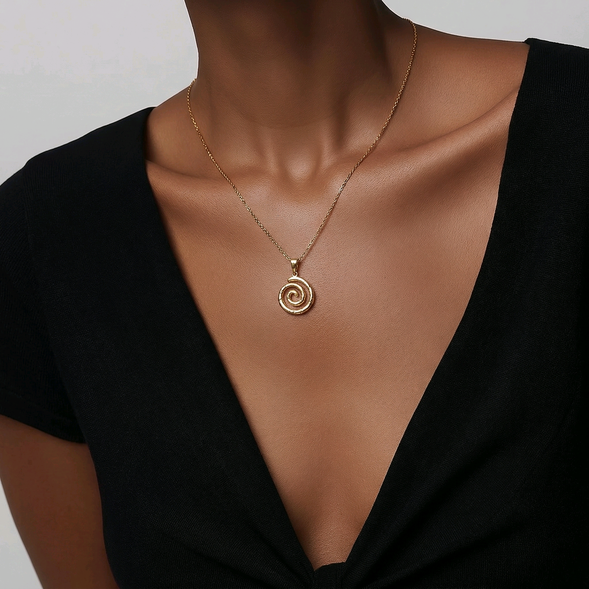 Collier “Spirale Sacrée” – Pendentif Doré Énergie - Alberto Bijoux