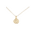Collier doré avec pendentif spirale en acier inoxydable