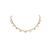 Collier doré avec breloques étoiles et strass en acier inoxydable