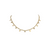 Collier doré avec breloques étoiles et strass en acier inoxydable
