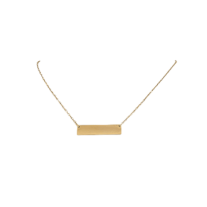 Collier “Tag Me” – Plaque Dorée Minimaliste - Alberto Bijoux