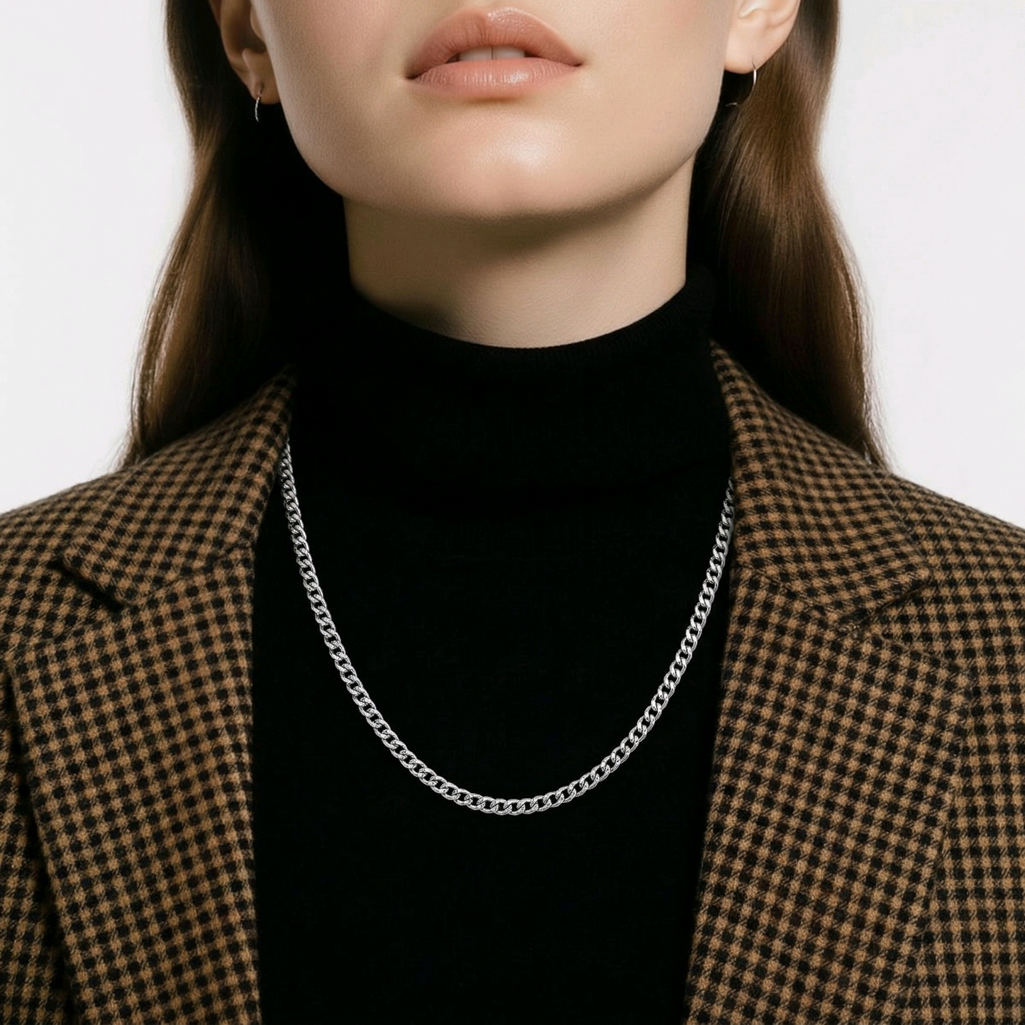 Collier chaîne gourmette argent sterling 3mm - Longueurs 16 à 22 pouces disponibles - Alberto Bijoux