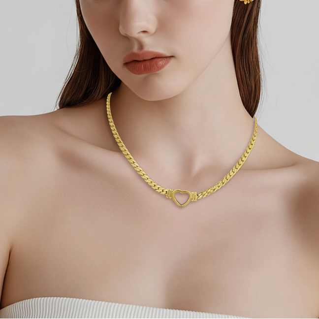 Collier “Cœur Ouvert” – Chic, bold & love - ready - Alberto Bijoux
