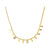 Collier doré 18k avec pampilles rectangulaires lisses et zircons clairs alternés sur fine chaîne.