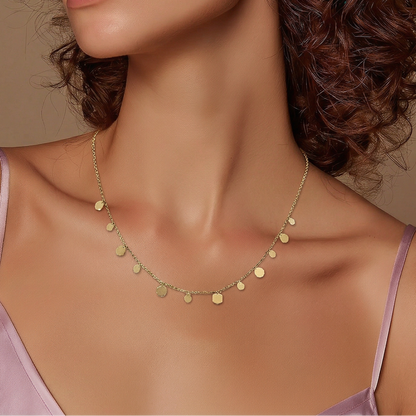 Collier “Mini Dots” – Chaîne Dorée à Pampilles - Alberto Bijoux