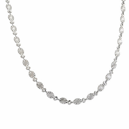 Collier Chaîne Starburst en Acier Inoxydable