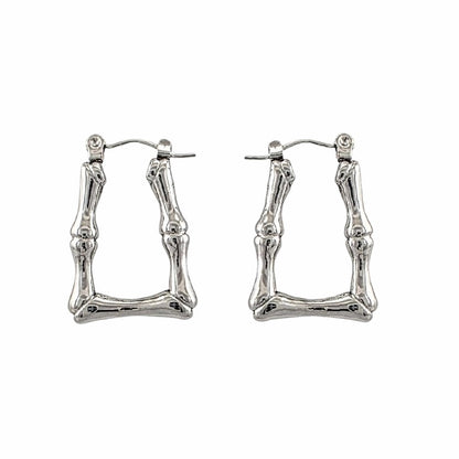 Boucles d’oreilles hypoallergéniques au design géométrique moderne, 25 x 17 mm