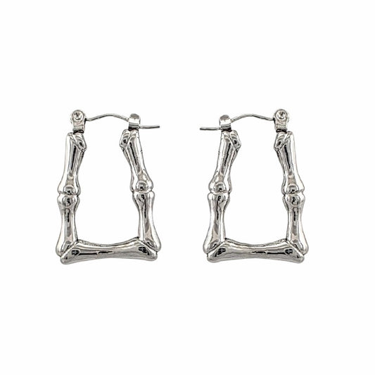 Boucles d’oreilles hypoallergéniques au design géométrique moderne, 25 x 17 mm