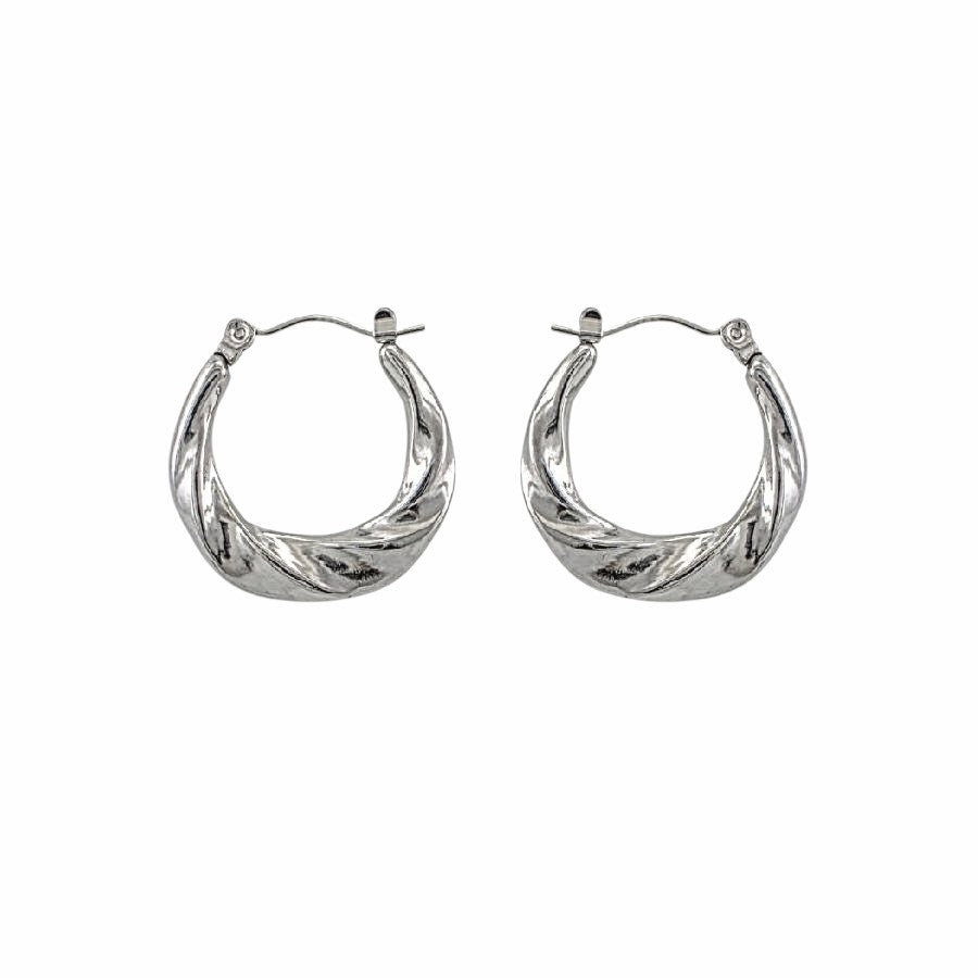 Boucles d’oreilles modernes hypoallergéniques pour femme, 22 x 23 mm.
