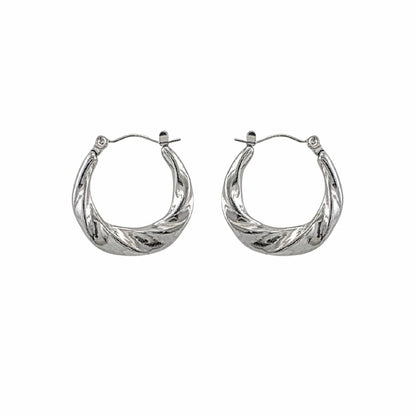 Boucles d’oreilles modernes hypoallergéniques pour femme, 22 x 23 mm.
