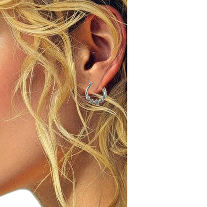 Boucles d’oreilles hypoallergéniques pour femme, format 18 x 20 mm.