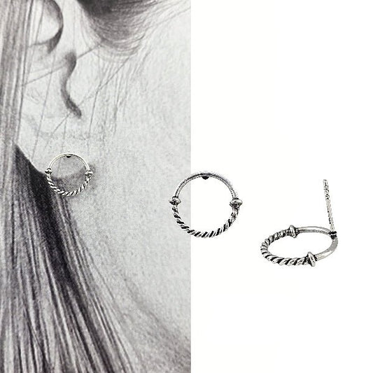 Créoles torsadées en argent 925 - Alberto Bijoux