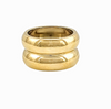 Bague dorée brillante au design tressé inspiré de l’élégance italienne