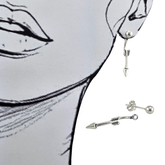 Boucles d’oreilles flèche en argent 925 - Alberto Bijoux