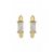 Boucles huggies dorées avec pierre rectangulaire brillante – 10mm