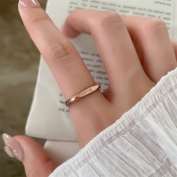 Je t’aime – Bague Dorée Gravée - Alberto Bijoux