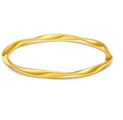 Jonc Torsadé Doré – Élégance Minimaliste - Alberto Bijoux