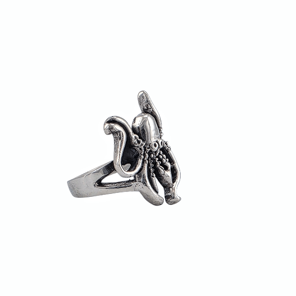 Kraken – Bague Pieuvre en Argent Sterling 925 - Alberto Bijoux