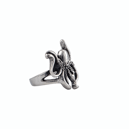 Kraken – Bague Pieuvre en Argent Sterling 925 - Alberto Bijoux