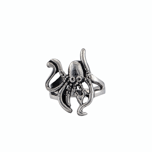 Kraken – Bague Pieuvre en Argent Sterling 925 - Alberto Bijoux
