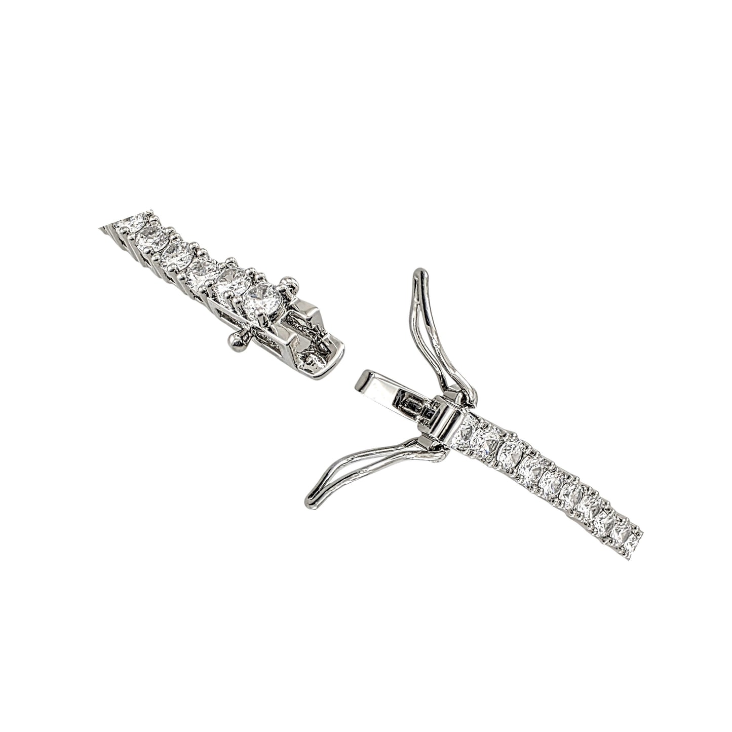 AAA Tennis Bracelet – Cubic Zirconia &amp; Triple Security Clasp 