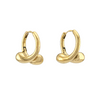 Boucles d’oreilles en acier doré avec design torsadé et forme nouée moderne